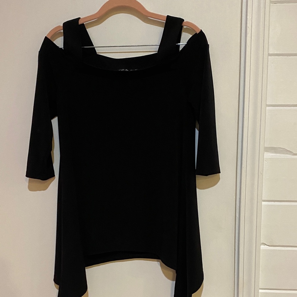 Kim & Cami Elegant Black Top